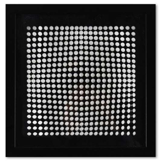 Victor Vasarely (1908-1997), "Trois Dimensions Optique de la serie Cinetiques" Framed 1973 Dimensional Art with Letter of Authenticity