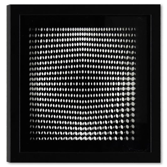 Victor Vasarely (1908-1997), "Trois Dimensions Optique de la serie Cinetiques" Framed 1973 Dimensional Art with Letter of Authenticity