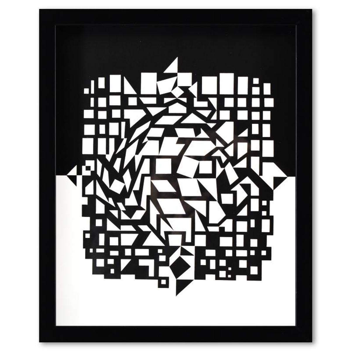 Victor Vasarely (1908-1997), "Citra et Ixion-II de la serie Croises (Diptych)" Framed 1973 Heliogravure Prints with Letter of Authenticity