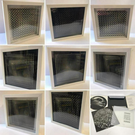 Victor Vasarely- 3D Wall Sculpture/object - Set of 8 "Cinetiques"