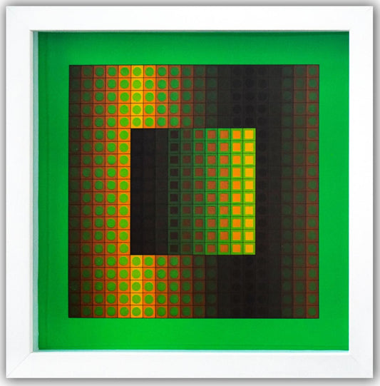 Victor Vasarely- Heliogravure Print "Zett - ZS"