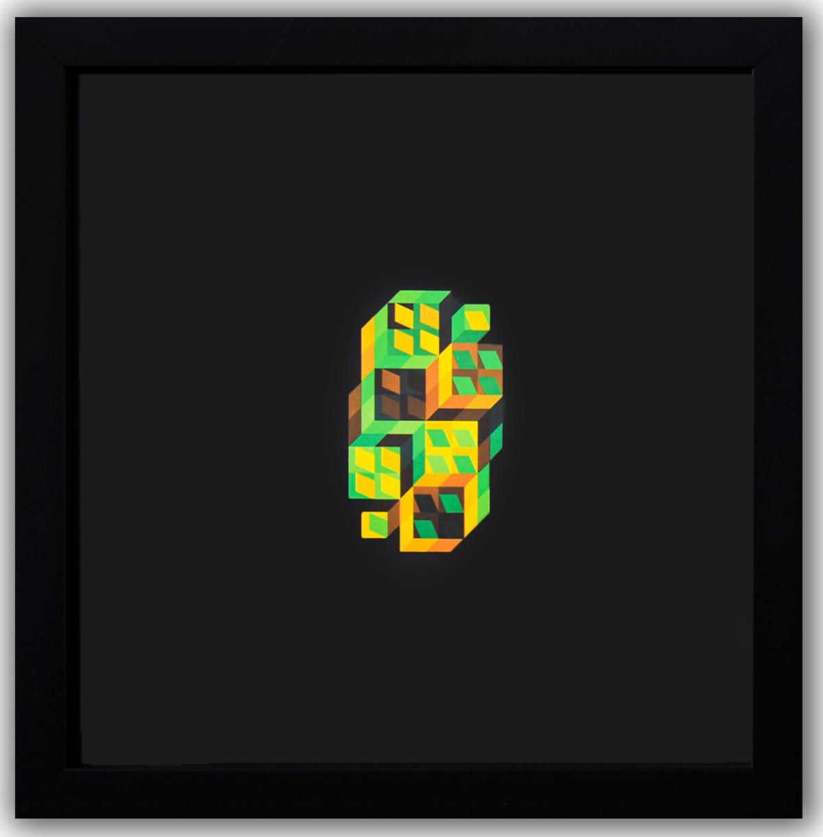 Victor Vasarely- Heliogravure Print "Tridim - P"