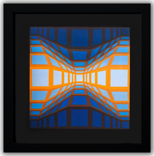 Victor Vasarely- Heliogravure Print "Kek - Eg - II"