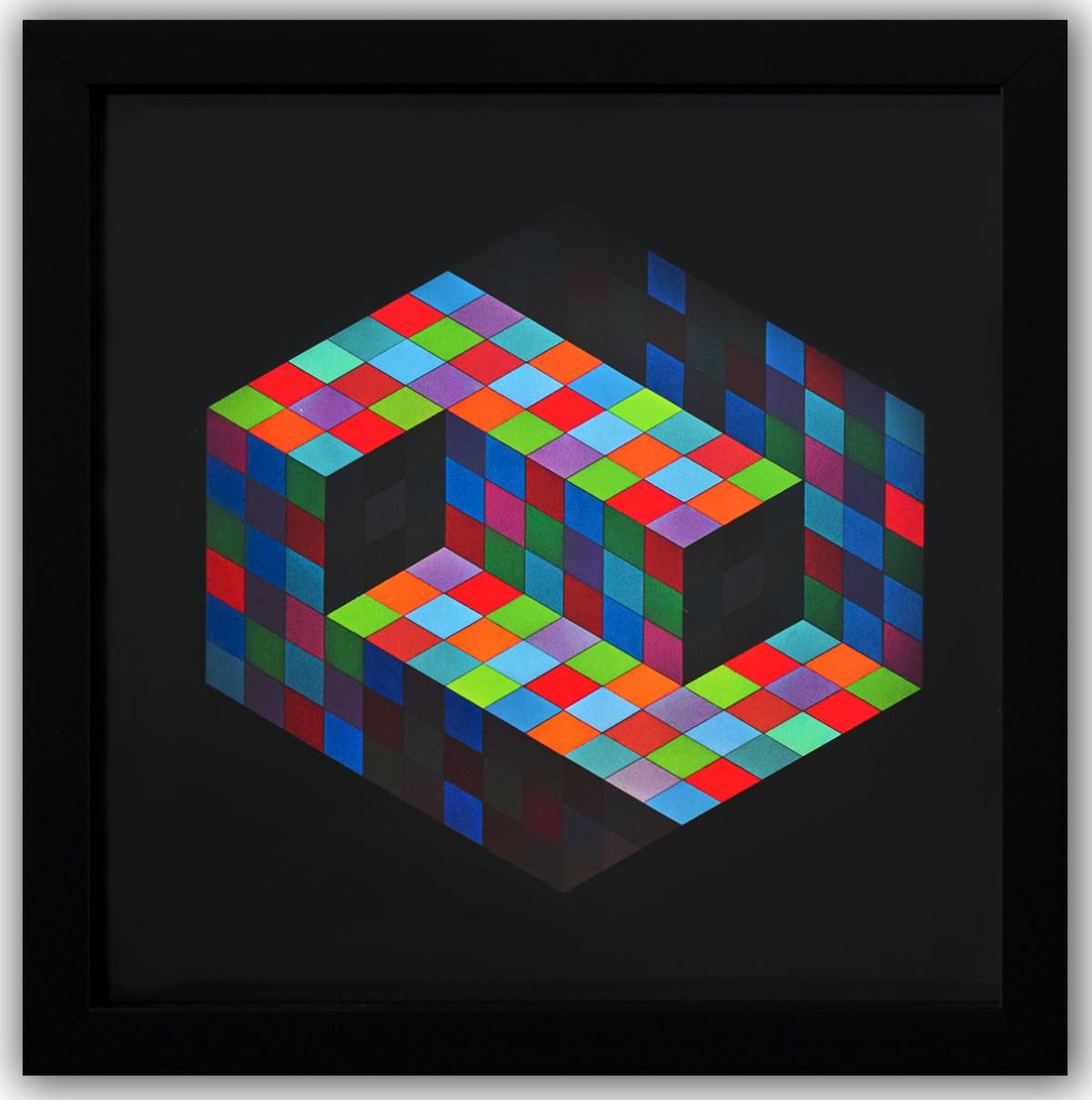 Victor Vasarely- Heliogravure Print "Gestalt"