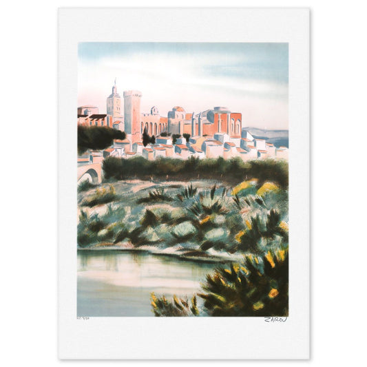 Victor Zarou- Lithograph "Chateu Rio Renne"