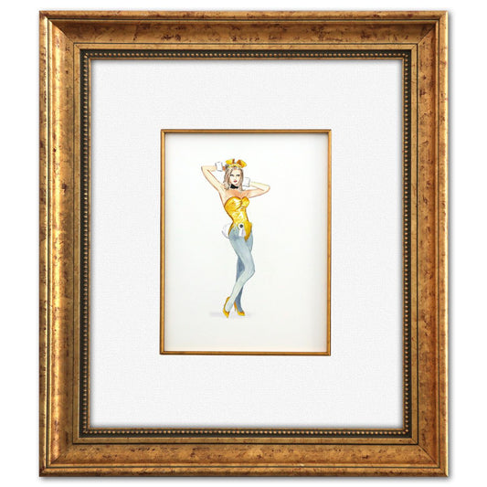Victoria Fuller- Original Painting "Yellow Bunny Posing"