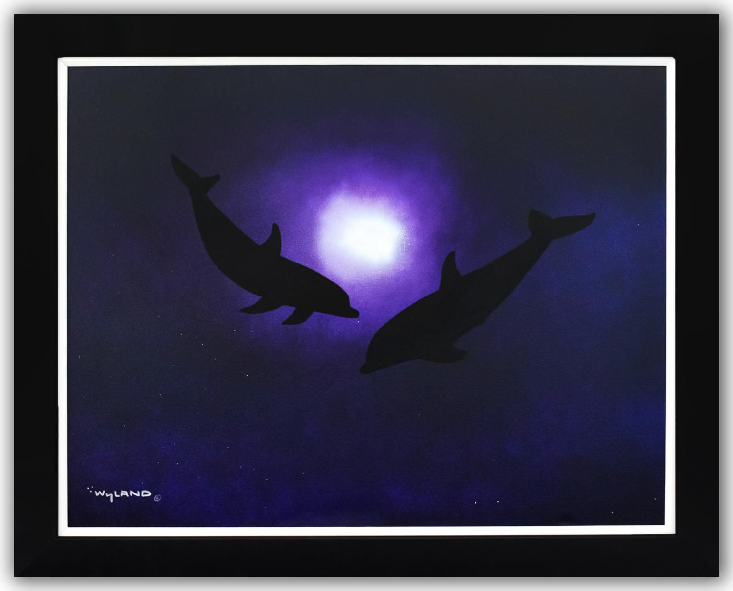 Wyland- Original Painting on Canvas "Dolphin World"