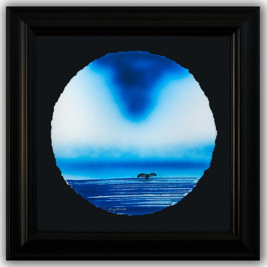 Wyland- Original Watercolor Painting on Deckle Edge Paper "Fluke"