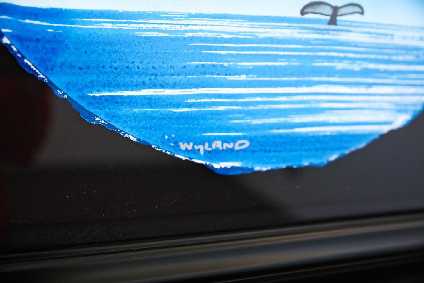 Wyland- Original Watercolor Painting on Deckle Edge Paper "Fluke"