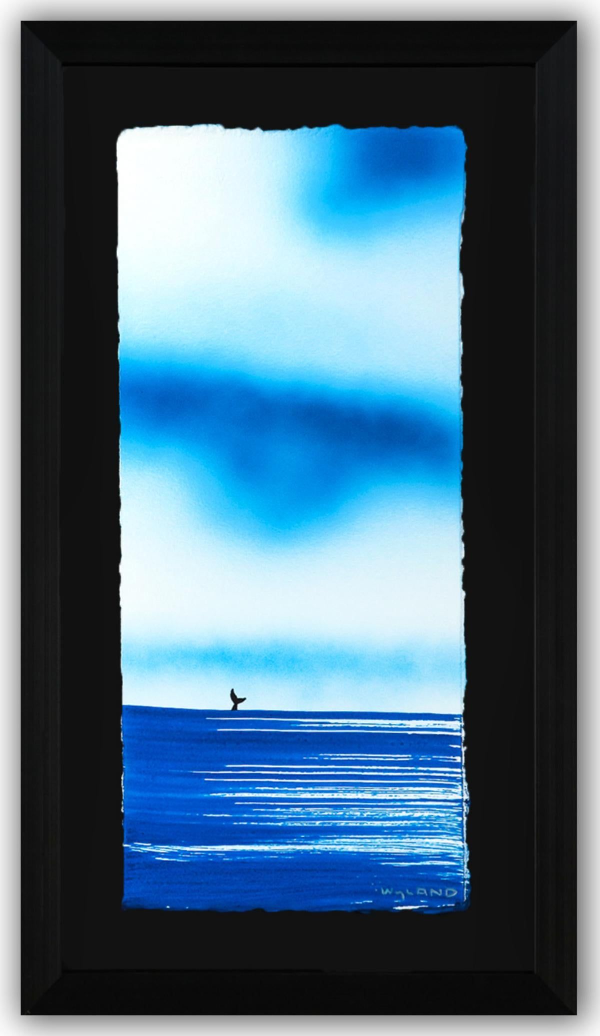 Wyland- Original Watercolor Painting on Deckle Edge Paper "Fluke"