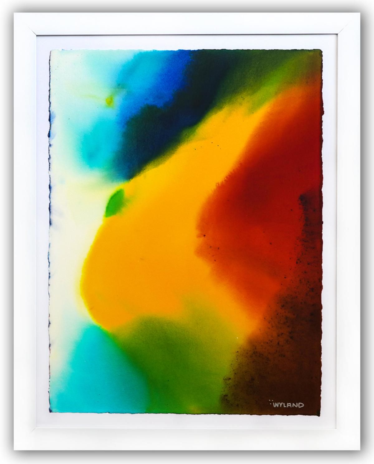 Wyland- Original Watercolor Painting on Deckle Edge Paper "Abstract"