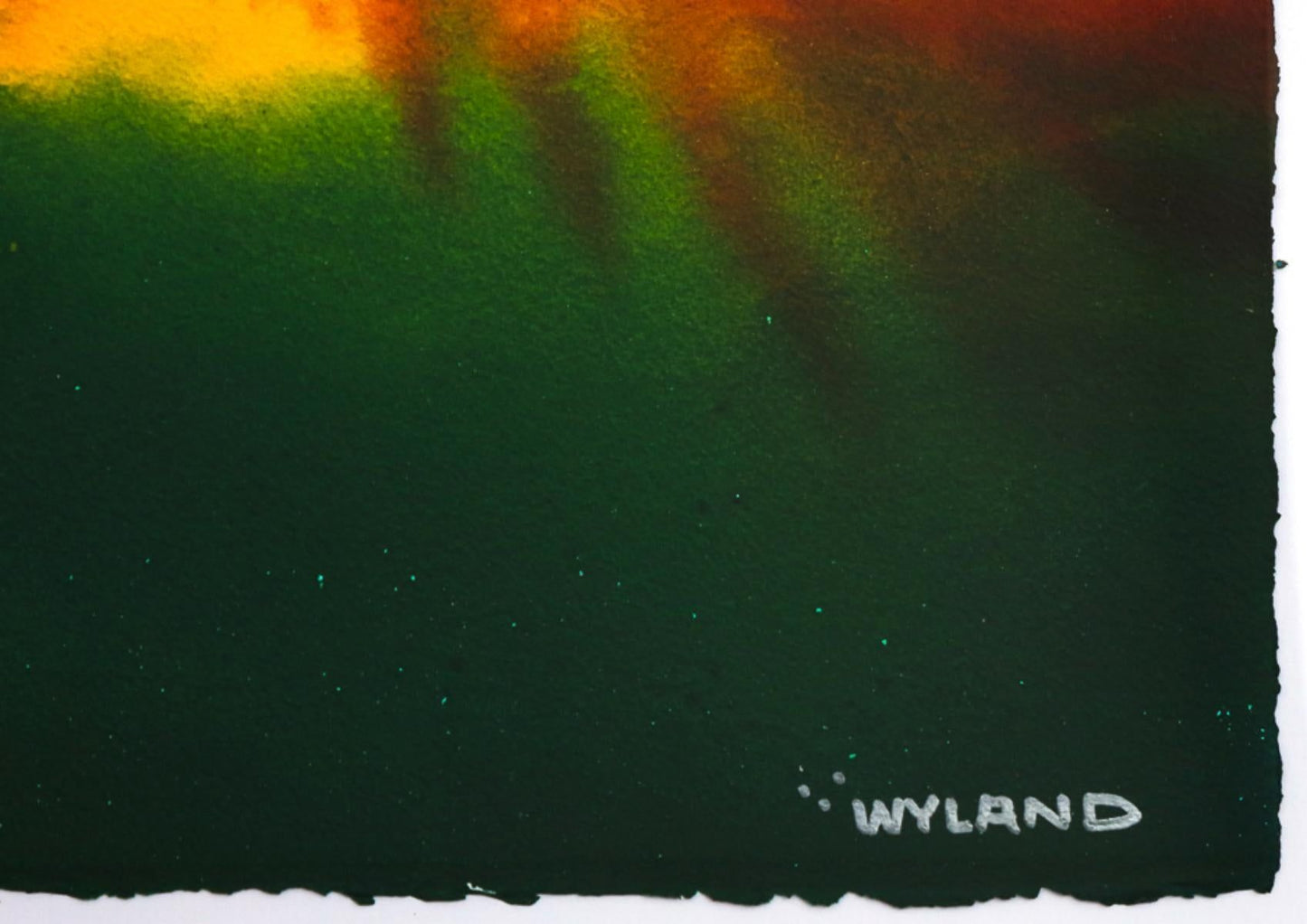 Wyland- Original Watercolor Painting on Deckle Edge Paper "Abstract"