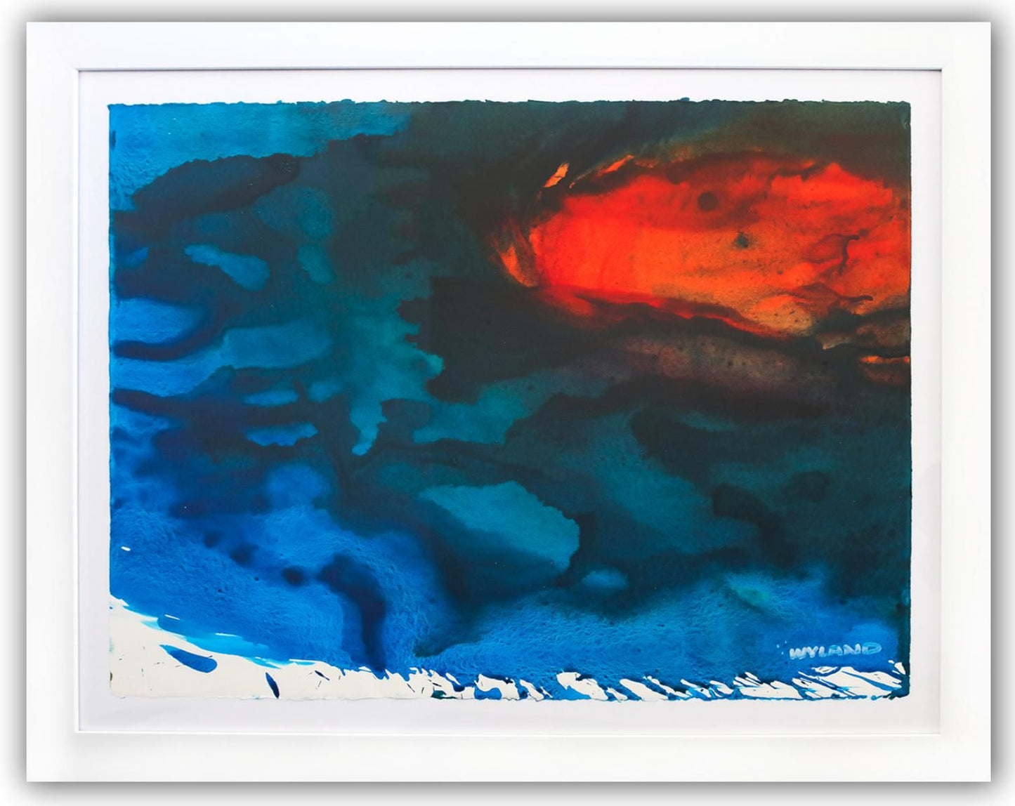 Wyland- Original Watercolor Painting on Deckle Edge Paper "Abstract"