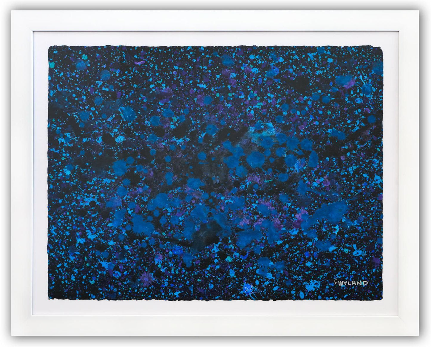 Wyland- Original Watercolor Painting on Deckle Edge Paper "Abstract Drip"