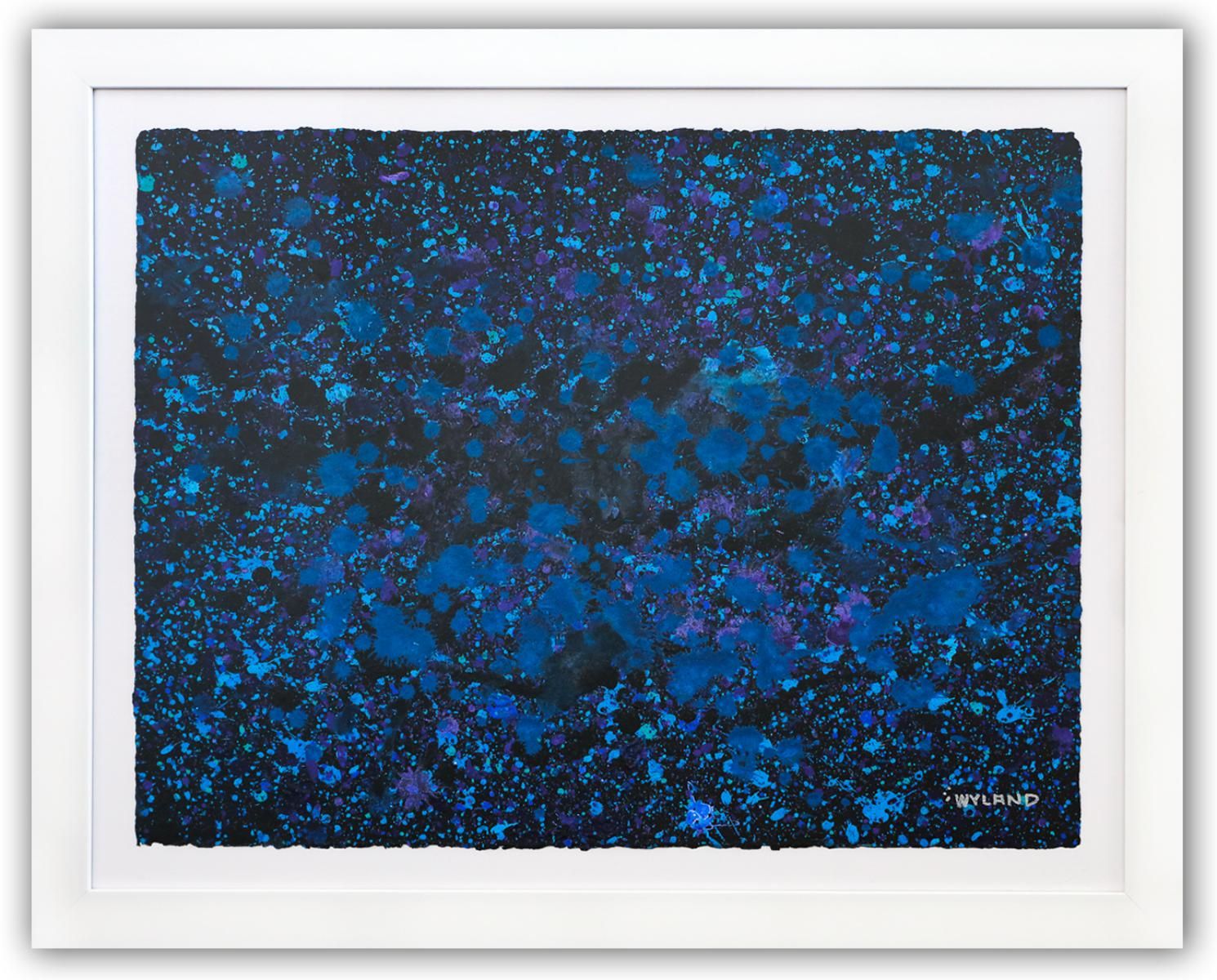 Wyland- Original Watercolor Painting on Deckle Edge Paper "Abstract Drip"