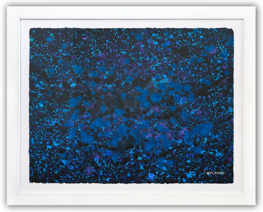 Wyland- Original Watercolor Painting on Deckle Edge Paper "Abstract Drip"