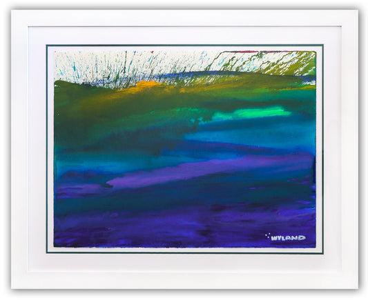 Wyland- Original Watercolor Painting on Deckle Edge Paper "Abstract"
