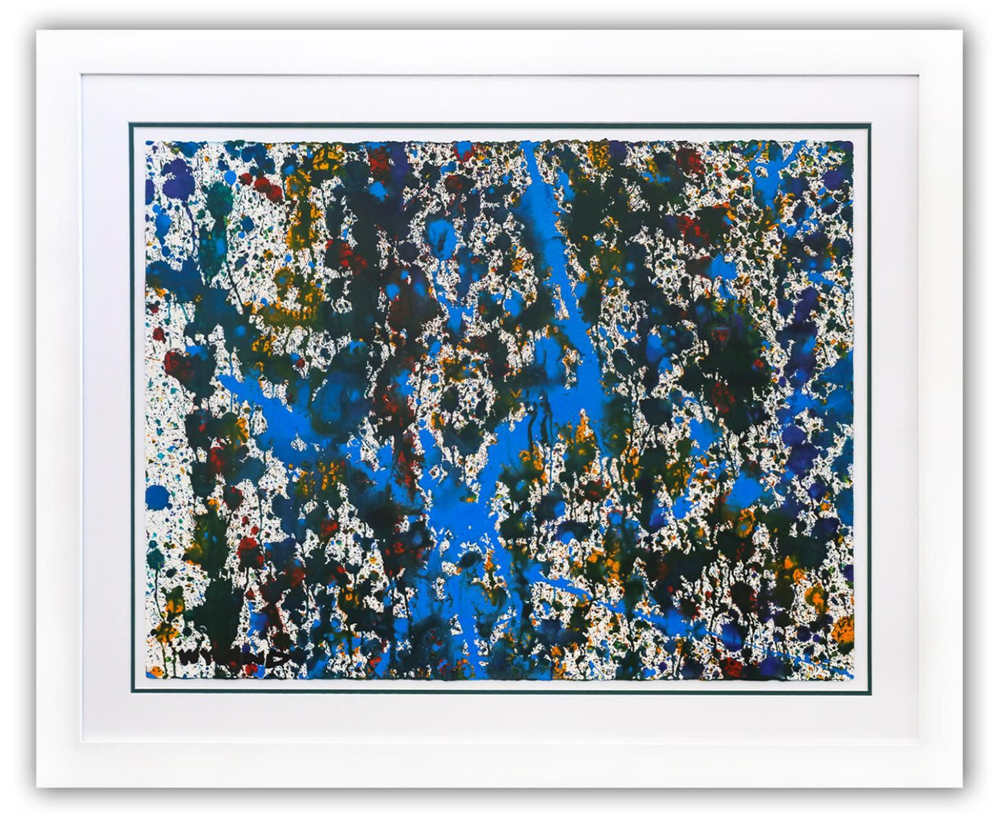 Wyland- Original Watercolor Painting on Deckle Edge Paper "Abstract Drip"