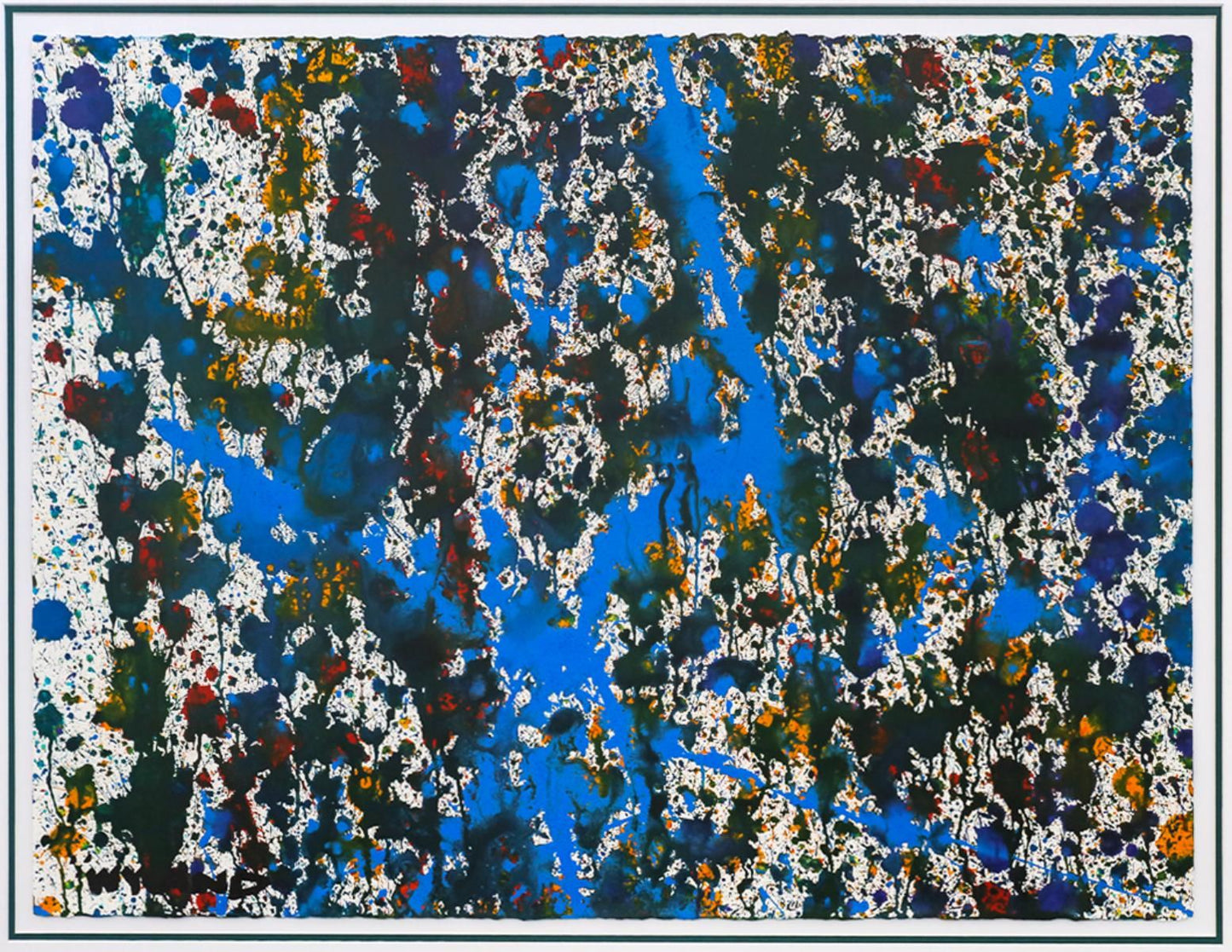 Wyland- Original Watercolor Painting on Deckle Edge Paper "Abstract Drip"