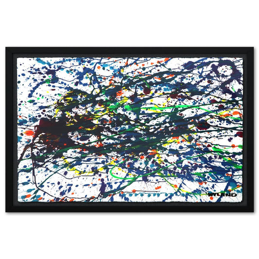 Wyland- Original Watercolor Painting on Deckle Edge Paper "Abstract Drip"