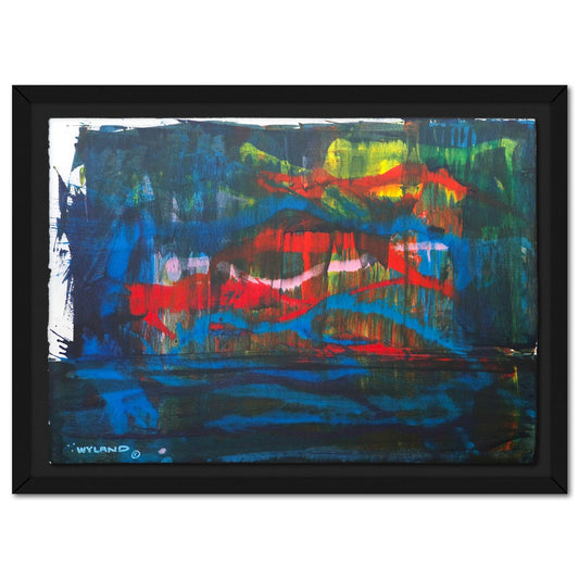 Wyland- Original Watercolor Painting on Deckle Edge Paper "Abstract"