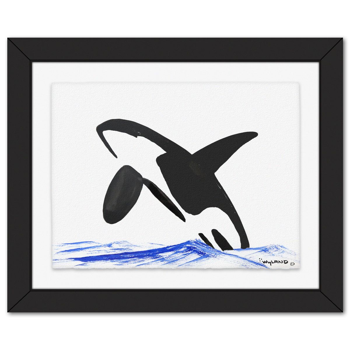 Wyland- Original Sumi Ink Painting "Orca"