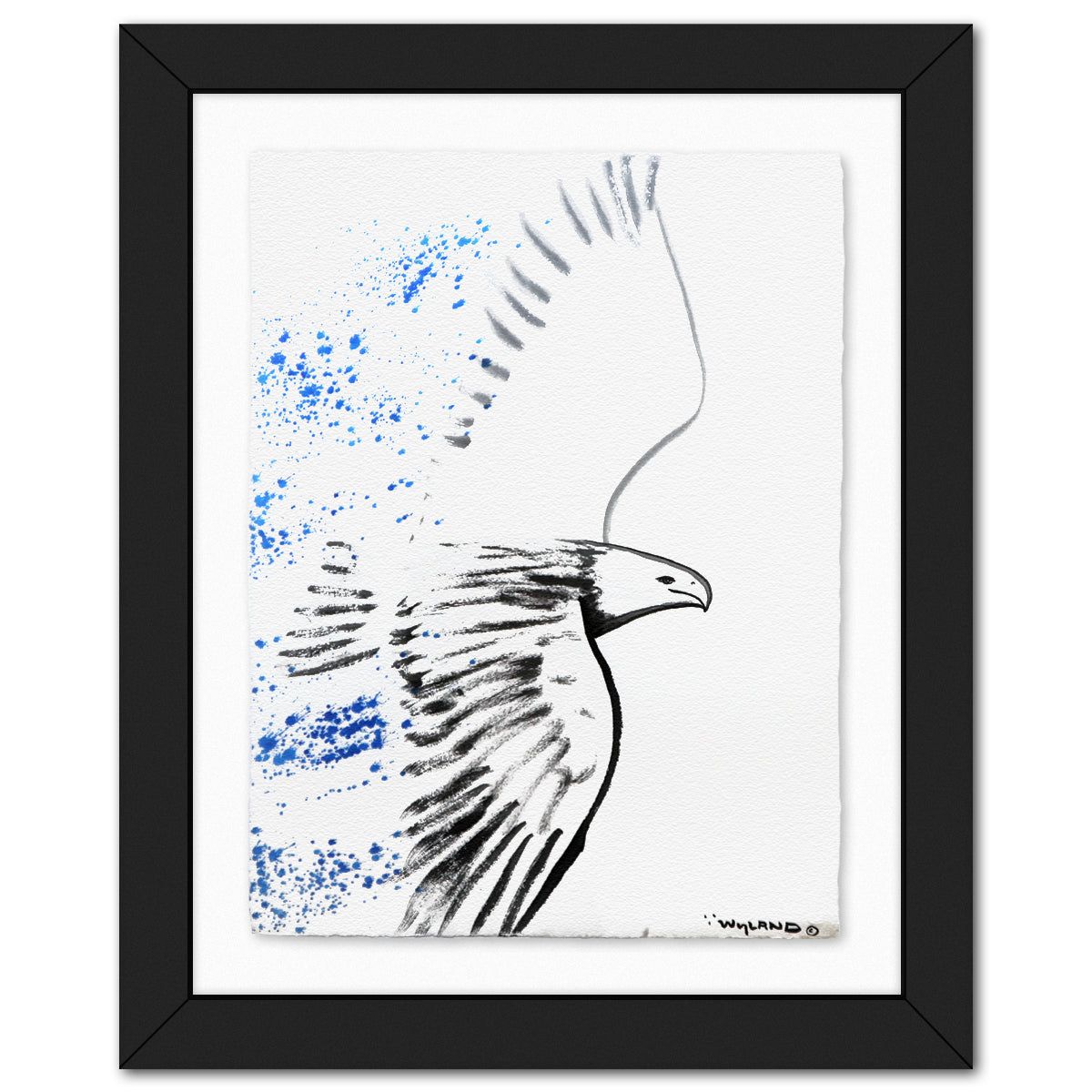 Wyland- Original Sumi Ink Painting "Eagle"
