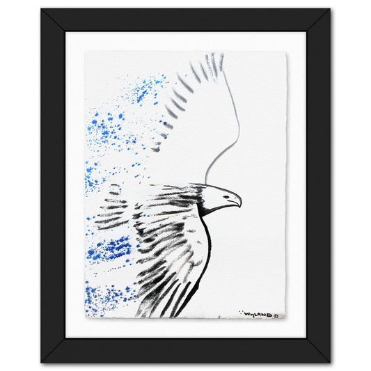 Wyland- Original Sumi Ink Painting "Eagle"