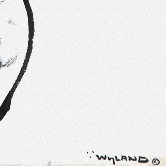 Wyland- Original Sumi Ink Painting "Eagle"