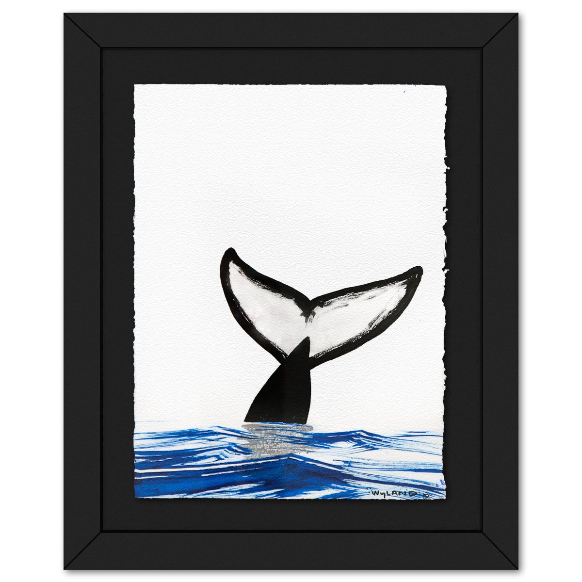 Wyland- Original Sumi Ink Painting "Whale Tail"