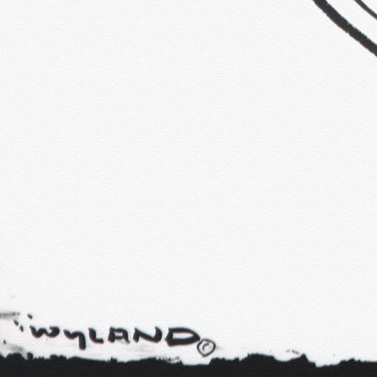 Wyland- Original Sumi Ink Painting "Orca & Calf"