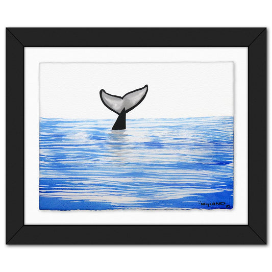 Wyland- Original Sumi Ink Painting "Whale Tail"