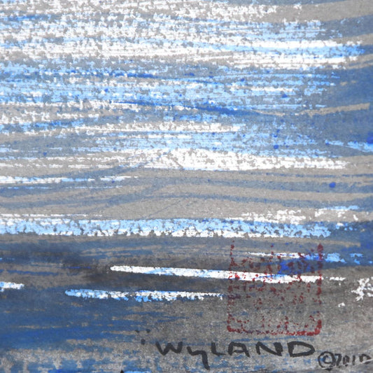 Wyland- Original Sumi Ink Painting "Kona Whale Tail"