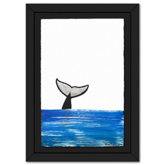 Wyland- Original Sumi Ink Painting "Whale Tail"