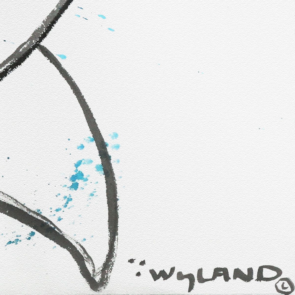 Wyland- Original Sumi Ink Painting "Shark"