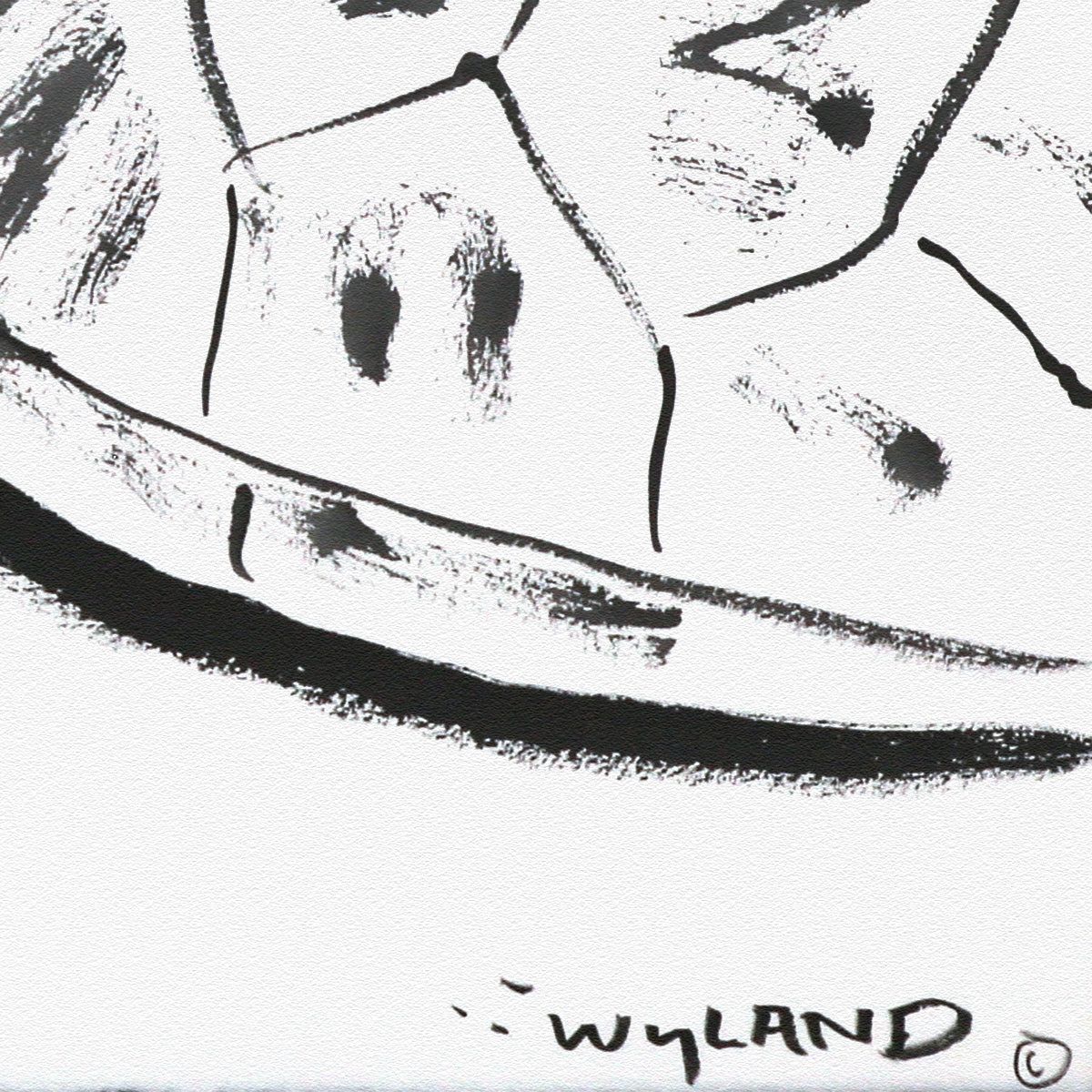 Wyland- Original Sumi Ink Painting "Kissing Turtles"