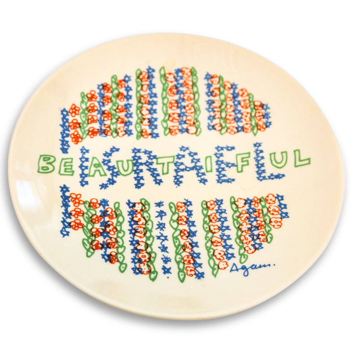 Yaacov Agam- Ceramic Plate