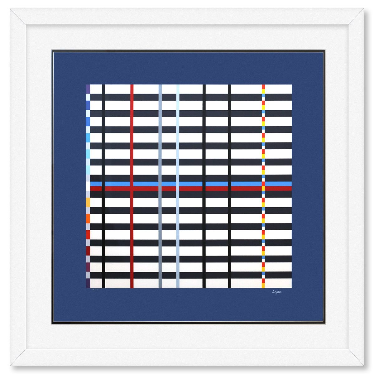 Yaacov Agam- Silkscreeen Serigraph "Homage to Mondrian"