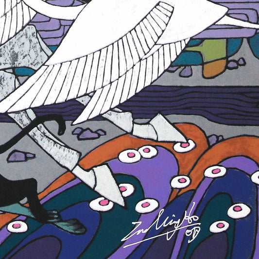 Zu Ming Ho- Silkscreen "Approaching the Budhala Palace"