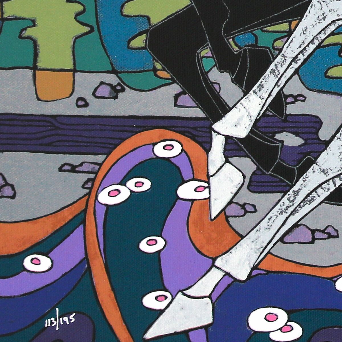 Zu Ming Ho- Silkscreen "Approaching the Budhala Palace"