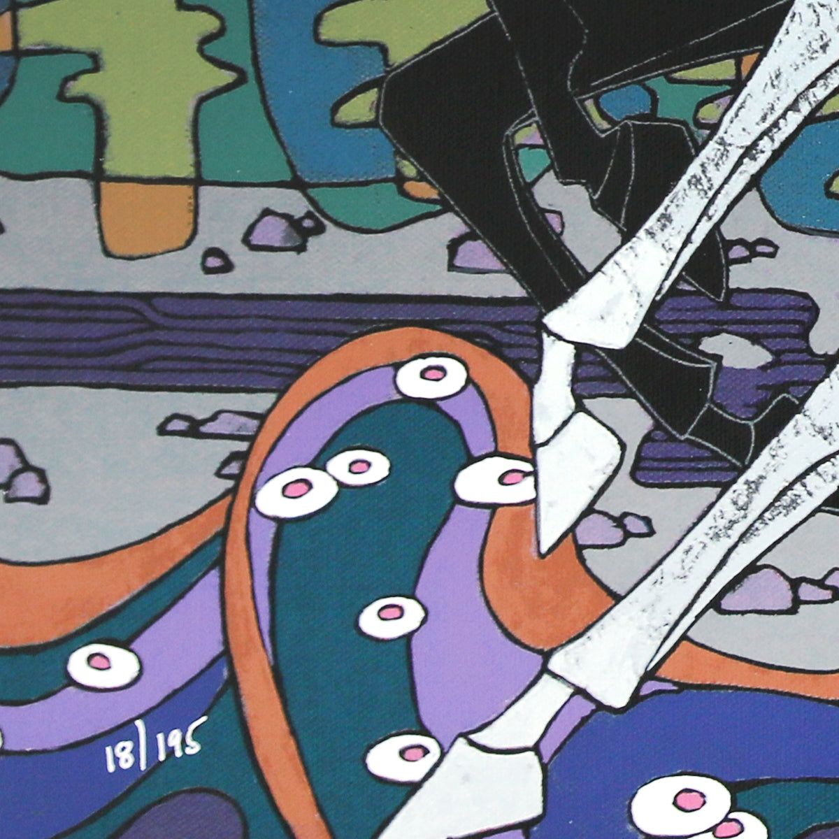 Zu Ming Ho- Silkscreen "Approaching the Budhala Palace"