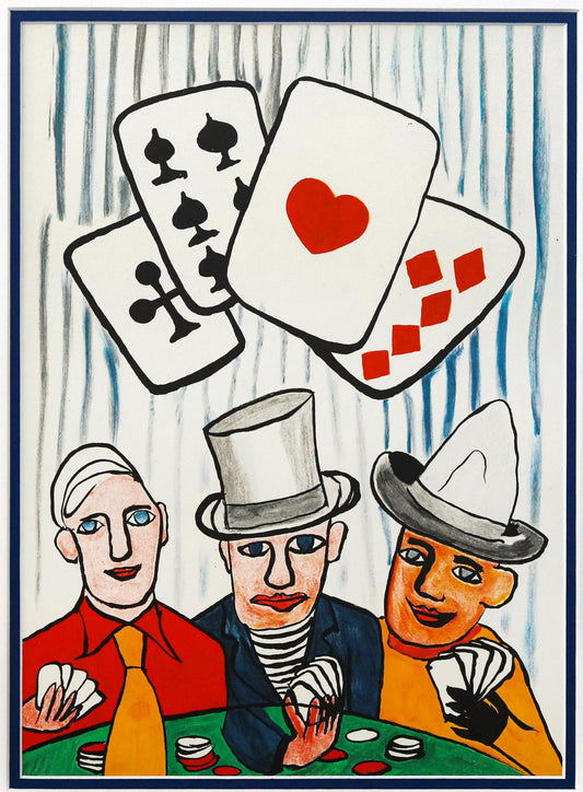 Alexander Calder- Lithograph "DLM212 - JOUEURS DE CARTES I"
