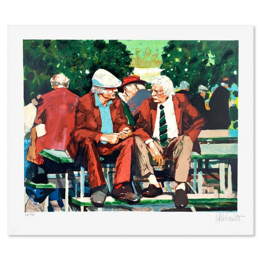Aldo Luongo, "Conversation" Hand Signed Limited Edition Lithograph, AP Numbered 18/35 with Letter of Authenticity.