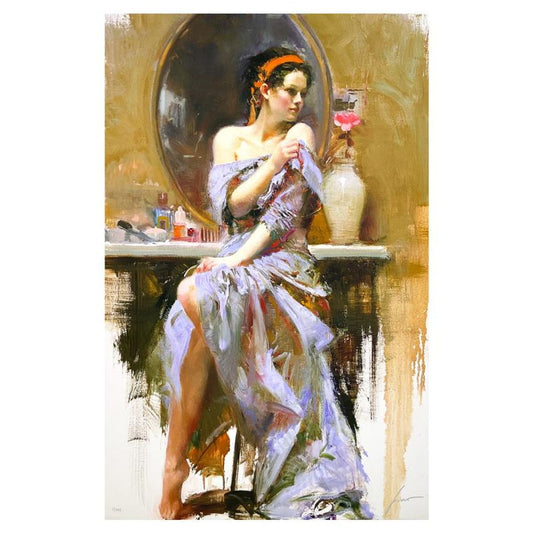 #1 in Edition: Pino (1939-2010) "Her Favorite Dress" Limited Edition on Canvas, Numbered 1/295 and Hand Signed with Certificate of Authenticity.