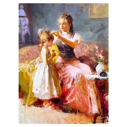 #1 in Edition: Pino (1939-2010) "Little Lady" Limited Edition on Canvas, Numbered 1/295 and Hand Signed with Certificate of Authenticity.