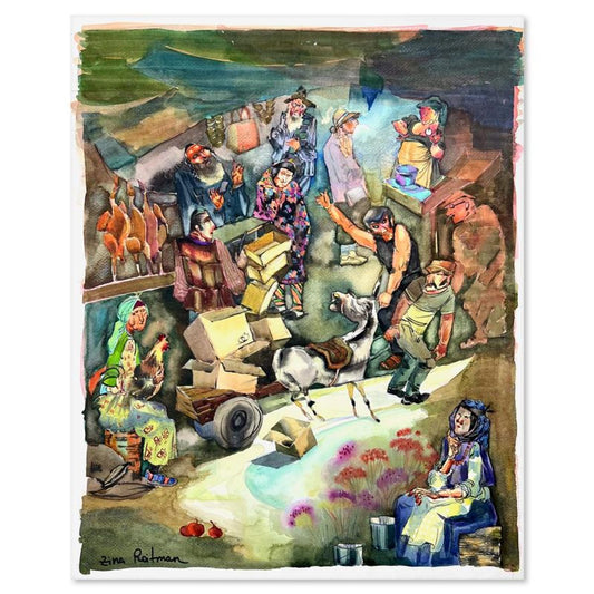 Zina Roitman, Hand Signed Original Painting with Letter of Authenticity.