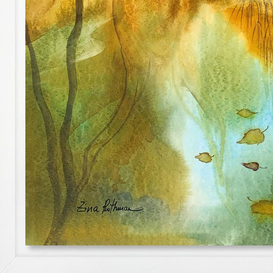 Zina Roitman, Framed Hand Signed Original Painting with Letter of Authenticity.