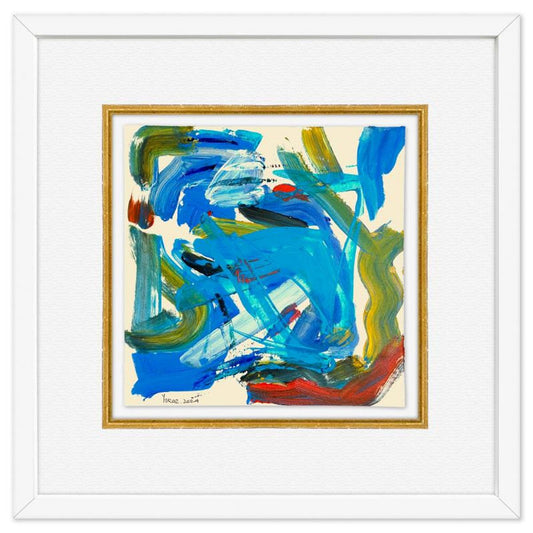 Yuroz, Framed Original Painting, Hand Signed with Letter of Authenticity.