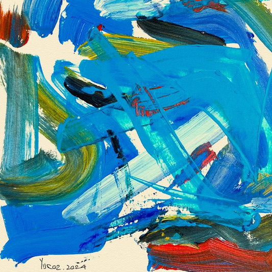 Yuroz, Framed Original Painting, Hand Signed with Letter of Authenticity.
