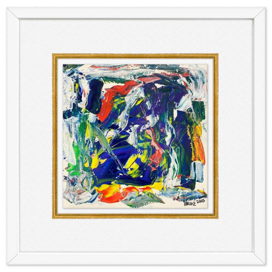 Yuroz, Framed Original Painting, Hand Signed with Letter of Authenticity.